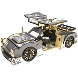 Творческий DIY лазерная резка 3D супер автомобиль деревянные пазлы обучение обучающая игрушка игра Сборка игрушки для детей головоломки