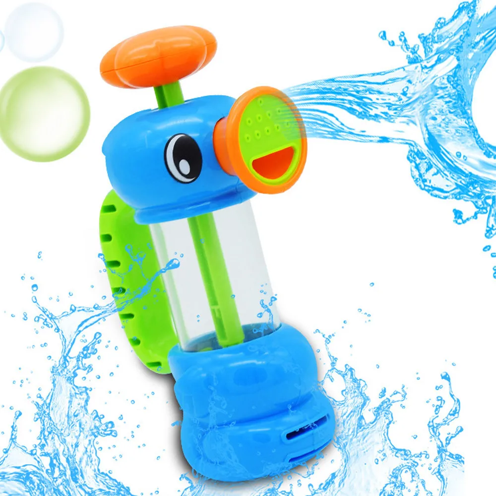

Baby Shower Bath Toys for Children Kids Bathtub Bathroom Swimming Pool Hippocampus Spray Water Pump Beach Toys A513