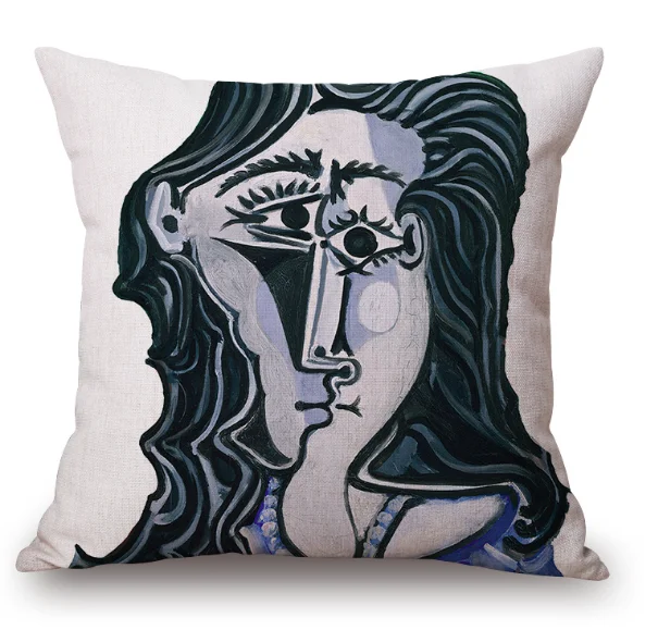 Пикассо абстрактное искусство поп женщина Путешествия шеи наволочки для подушек льняные подушки для кровати крышка дивана сиденья подушечка диванная подушка домашний декор