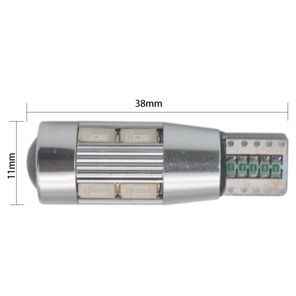 2 шт. авто светодиодный T10 Canbus без ошибок 194 W5W 10 SMD 5630 автомобильный боковой