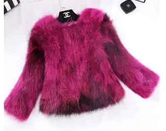 Роскошная куртка из натурального Лисьего меха, Женская мода на заказ, большой размер, разноцветный натуральный Лисий мех, пальто из натурального меха, жилет, TFP818 - Цвет: Rose