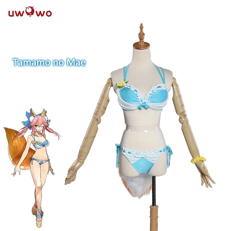 

UWOWO Tamamo No Mae Cosplay Fate Extra Costume Anime Fate Grand Order Cosplay Costume Tamamo No Mae Swimsuit