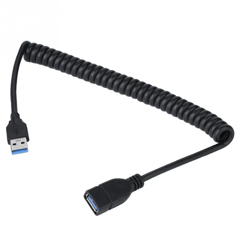 Новый USB 3 0 удлинитель для мужчин и женщин удлиненный пружинный кабель спиральный