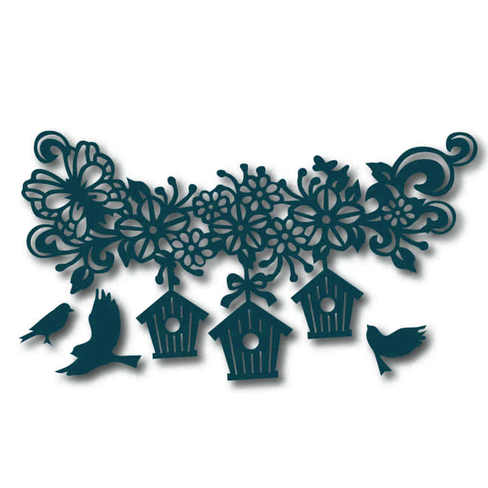 

Craft Knife Mold Lace Vine Bird Nest Border Metal Cutting Dies For Stencil DIY Scrapbooking dies Paper Album Card Embossing Dies