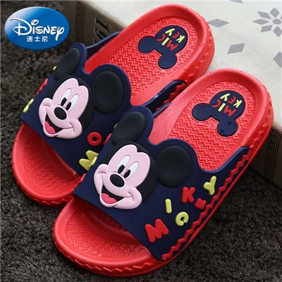 Disney new children's shoes baby slippers Cartoon Boys and Girls Slippers Mickey Mini Indoor anti-slip Baby Cool Slippers - Цвет: E