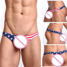 Бренд KLV магазин Джессики Лучшая цена флаг сексуальное Полосатое Нижнее белье Мужские трусы боксеры шорты выпуклый мешок трусы 011