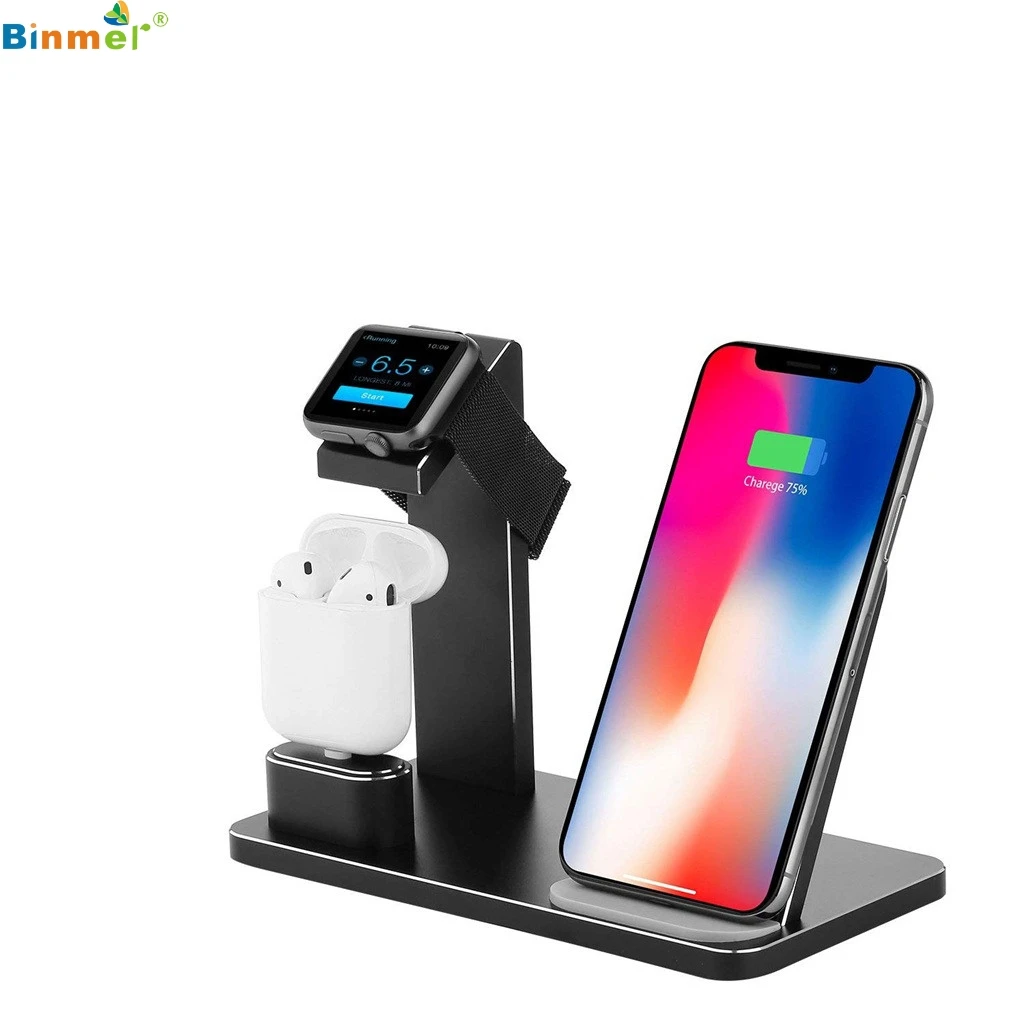 Binmer Модный популярный Qi беспроводной кронштейн зарядного устройства для iPhone