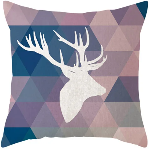 Простая Современная синяя Геометрическая нордическая домашняя британская абстрактная льняная хлопковая подушка для гостиной декоративная диванная подушка - Цвет: M
