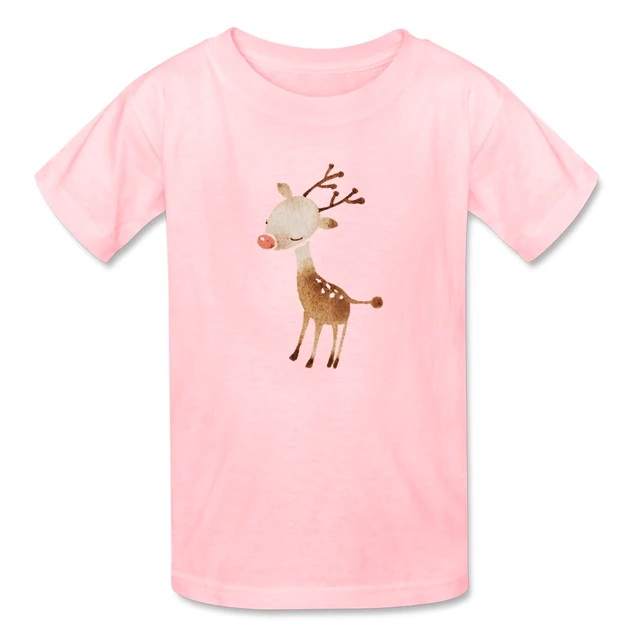Cotton The Lovely Deer T Shirt Child Baby 4T 8T Funny Toddler T Shirts