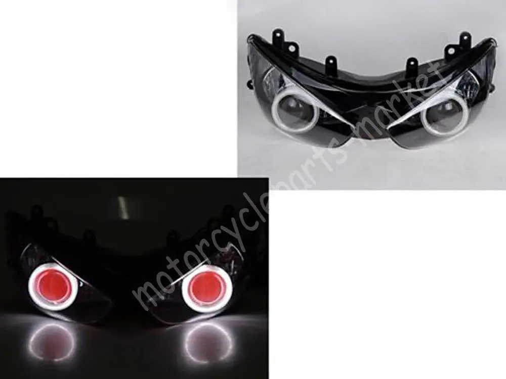 

Motorcycle Angel Demon Eye HID Projector Headlight Assembled For Kawasaki Ninja ZX6R ZX-6R 2005-2006