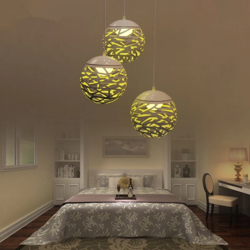 

Modern Bird's Nest Bedroom LED Pendant Lights Dining Room Coffee Shop Hanging Lighting Industrial Pendant Lamp Free Shipping