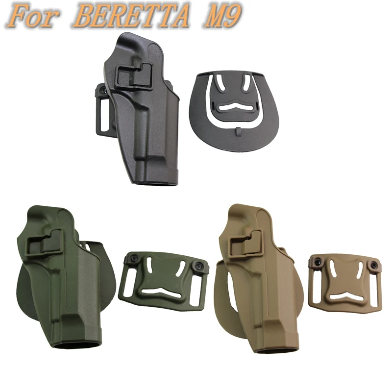 

APLUS Tactical Military Right Hand Pistol Belt Gun Holster With Waist Paddle Hunting Gun Accessories For Beretta M9 92 96