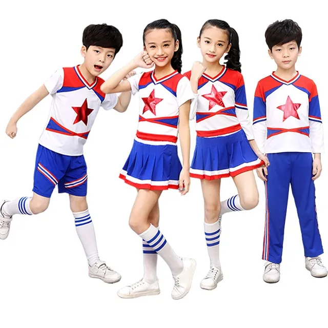 US $13.26 SONGYUEXIA Children Cheerleading Stage dancewear Campus Do Performance Serve Sports Meeting Clothin