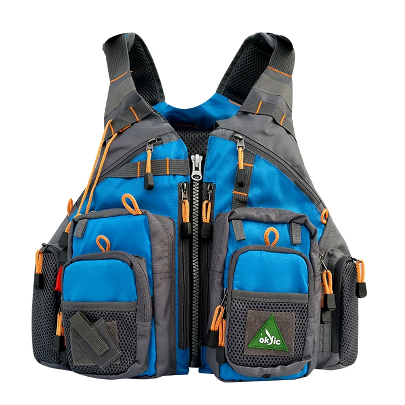 Men�s Blue Fly Fishing Vest Life Safety Jacket Safety Men�s Blue Fly Fishing Vest Life Safety Jacket Safety