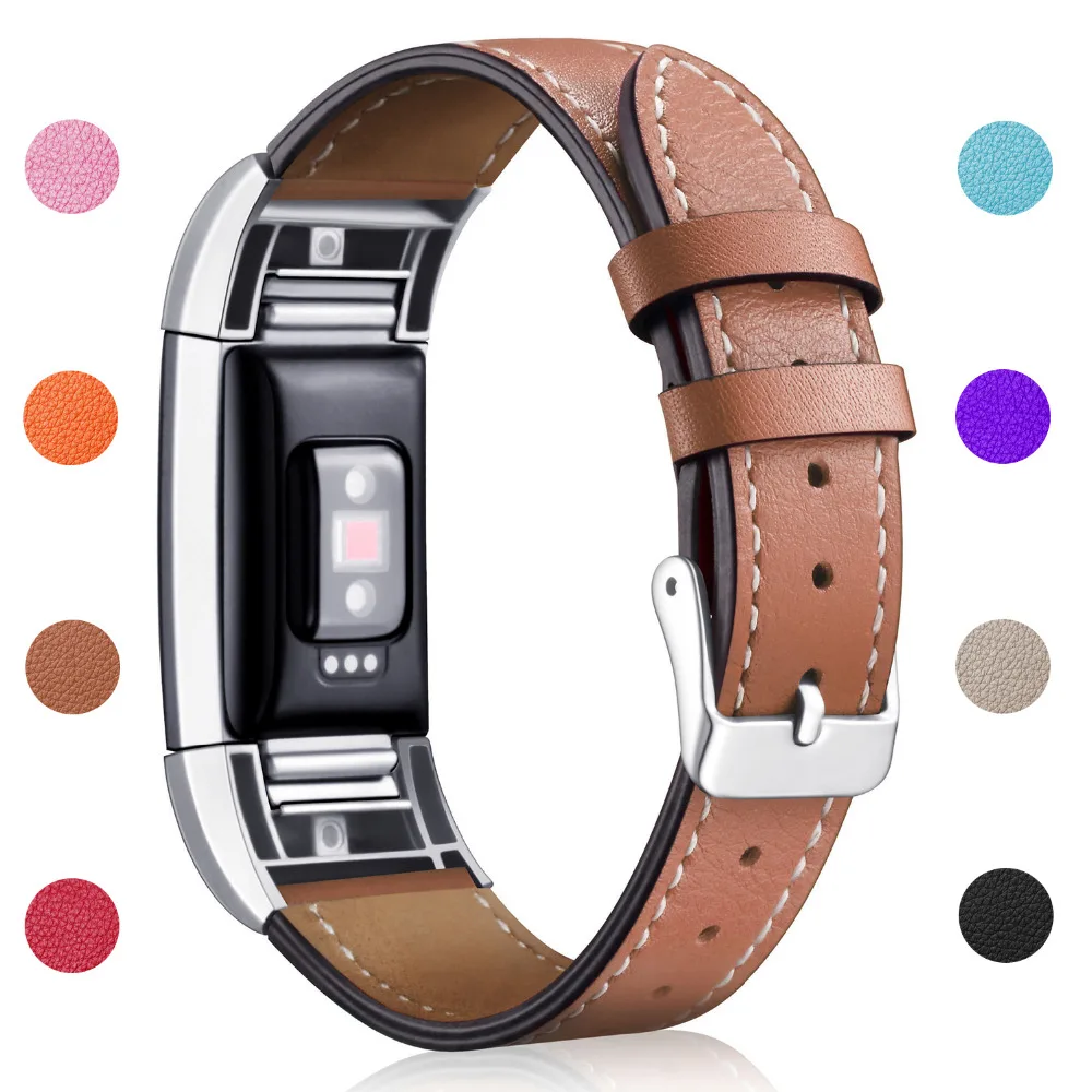 

Hotodeal Charge 2 Leather Bands, FREE Shipping with Metal Connectors, Fitness Strap