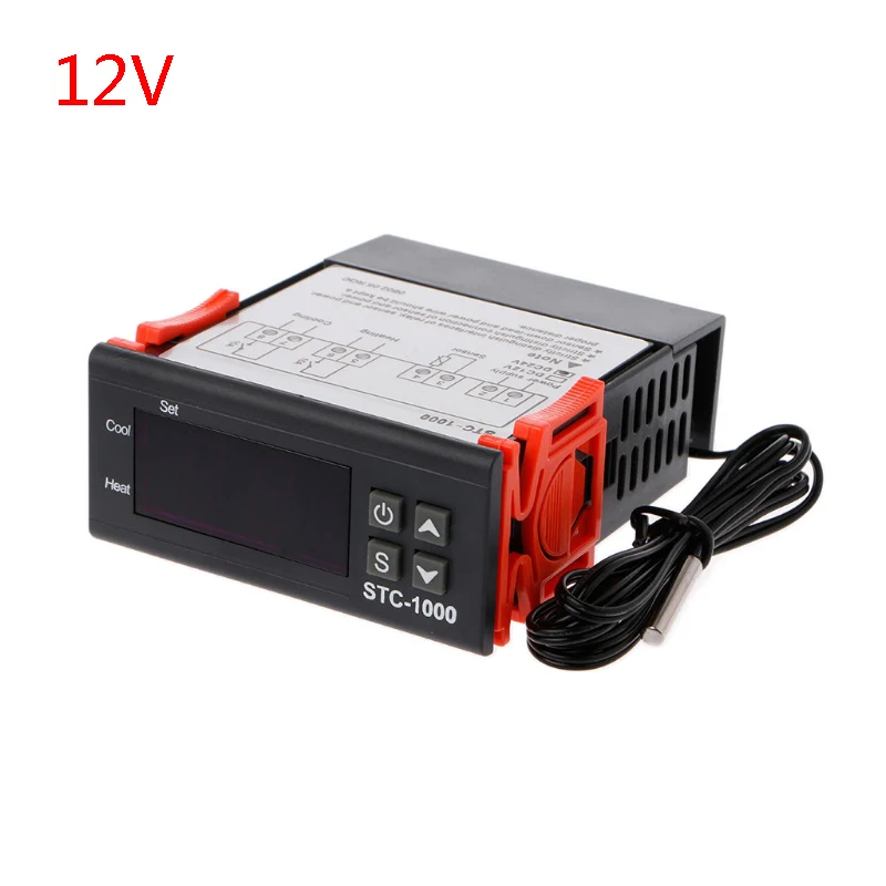 12 V/24 V STC-1000 цифровой Температура контроллер термостат с датчиком кабель W315