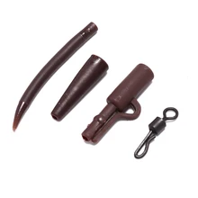 1 комплект/40 шт., свинцовые зажимы для ловли карпа, Быстросменные защелкивающиеся зажимы и хвостовые резиновые коннекторы для ловли карпа