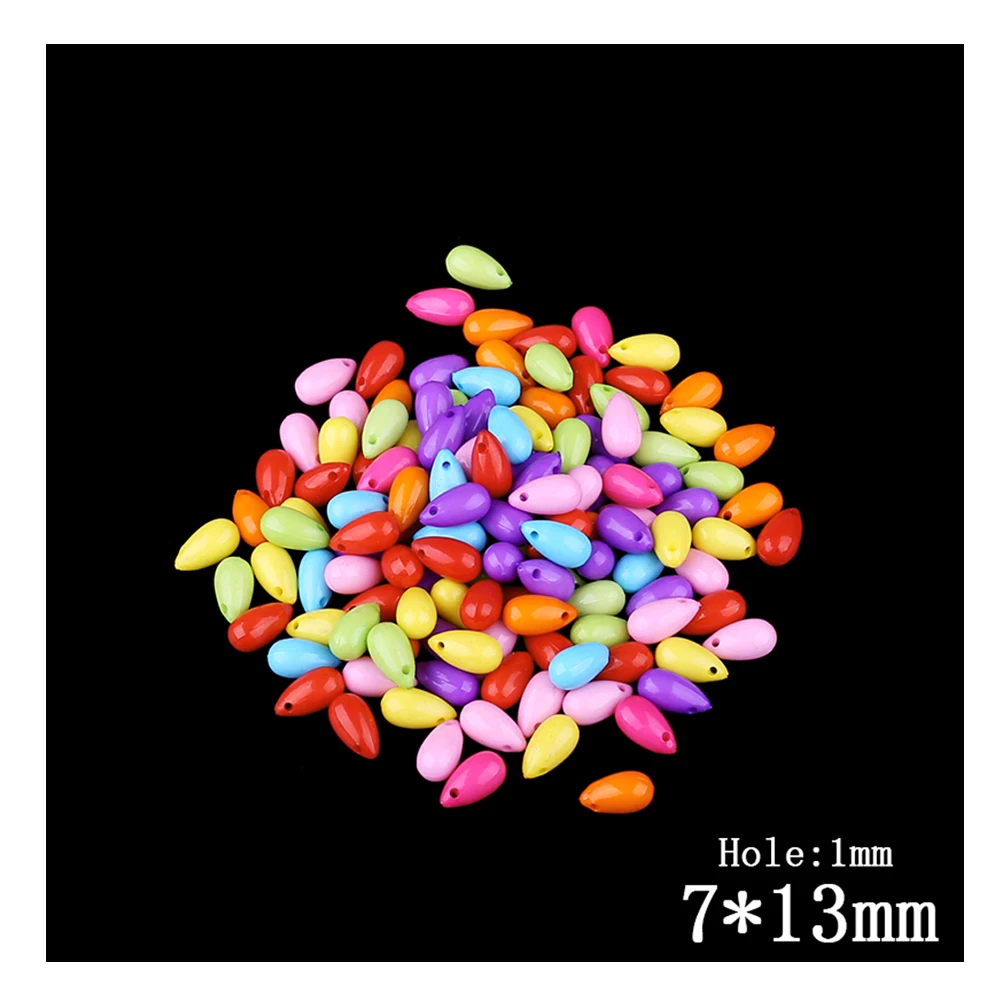 130pcs White Multicoloured Crystal Loose Bead 3x4mm