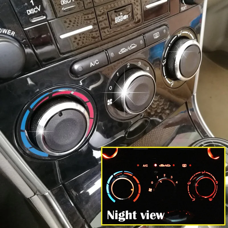 Ручки переключателей для MAZDA 6 M6 2004 2009 кнопки управления тепловым нагревателем