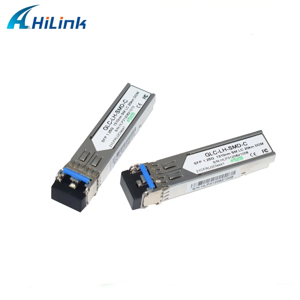 (50 100 шт.) однорежимный Дуплексный LC 1 25G 1310nm 20KM SMF GE SFP Трансивер с функцией