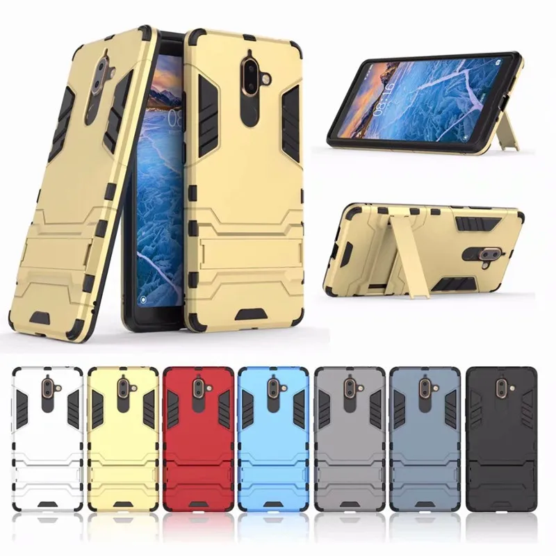 Для Nokia 7 Чехол для плюс Не доставая его из чехла Nokia7 2in1 Armour 2 в 1 комбинированный