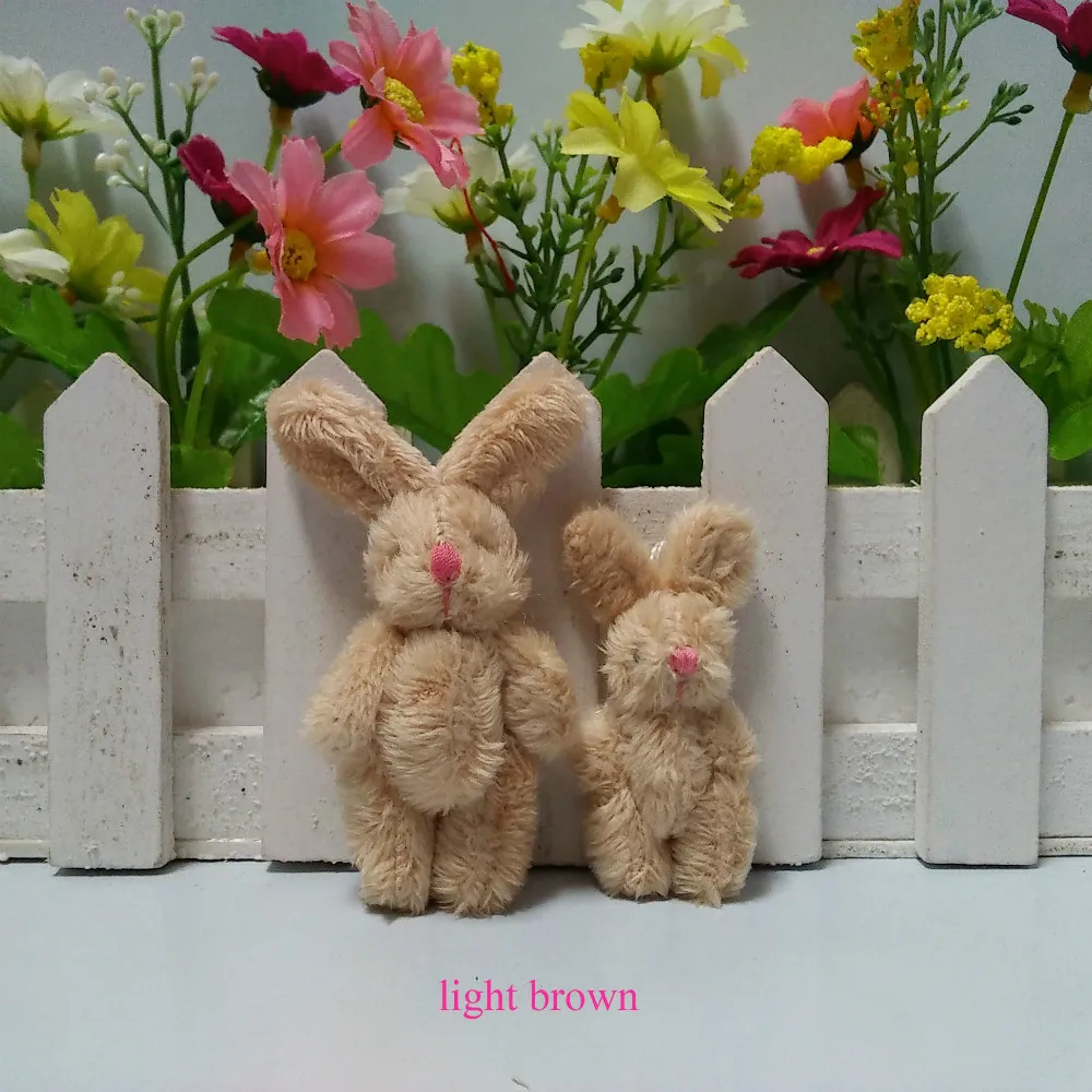 100 шт./лот мини-соединение плюшевые игрушки кролик животных для свадьбы peluches бичо ursinho плюшевые 6 см плюшевый кролик