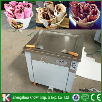 

Promotion! The 220V / 110V single square ice pan machine / fried ice cream roll machine (Free shipping by sea)