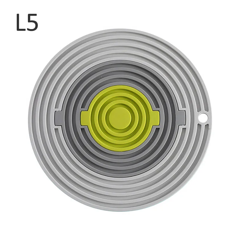 Подстаканник чаши подставки Настольный Декор силикон круглый изоляционный коврик для кухни, принадлежности 3 в 1 Многофункциональный стол салфетки - Цвет: L5