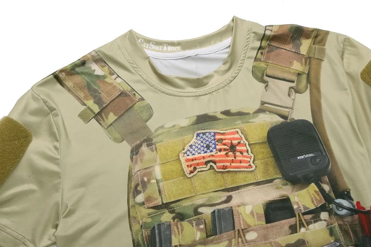 Охотничий мужской военный сухой камуфляж, лагерь, камуфляжные футболки, дышащая тактическая армейская тренировочная Боевая футболка