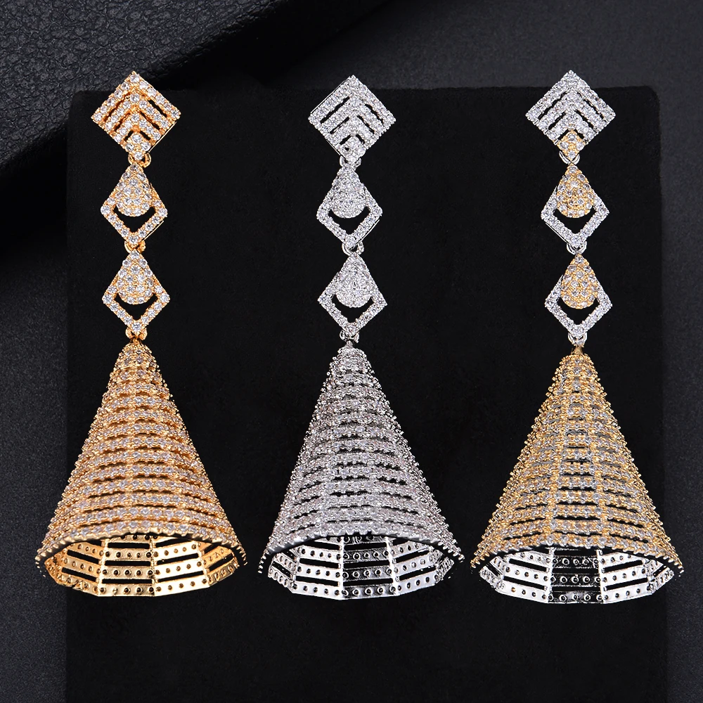 

missvikki Gorgeous Exquisite Trendy Pendant Earrings Nigerian Indian Dubai Bridal Women Wedding Engagement Accessories