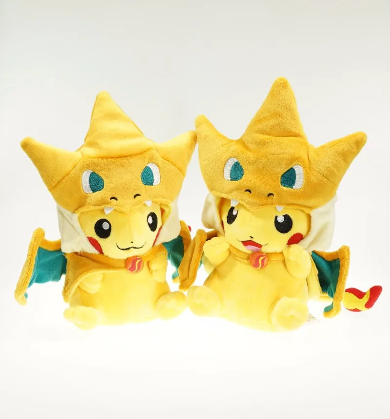 

2015 New Pokemon Pikachu Cosplay Charmander Plush Toys Cute Pokemon Plush Stuffed Animals Soft Toys Fashion Cartoon Plush Toys