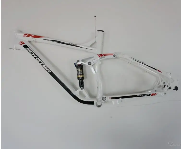 Kalosse алюминиевый сплав 190 мм путешествия DH/Горные рамы полный подвесной горный велосипед рама 26*17 дюймов
