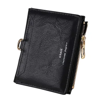 

Women's zipper and buckle ladies wallet simple retro letter short wallet coin purse coin card holder wallet Y422