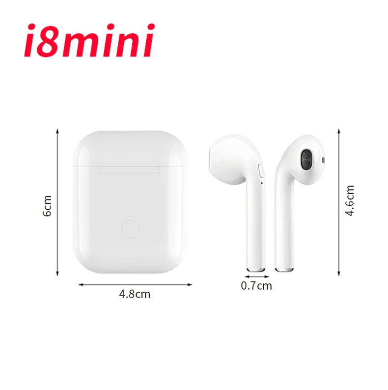 Мини наушники I8mini V5.0 двойные с зарядным устройством стереогарнитура Bluetooth для