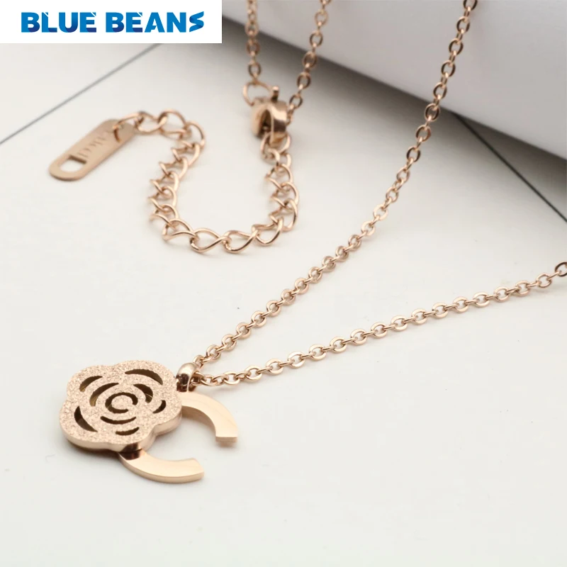 Модное женское ожерелье с розовым цветком oorbellen кулоны collier femme ювелирное изделие