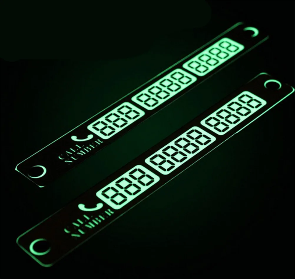 

1 PCS Luminous Telephone Number Card Plate Car-Styling Accessories Car Styling Parking Notification Phone Number