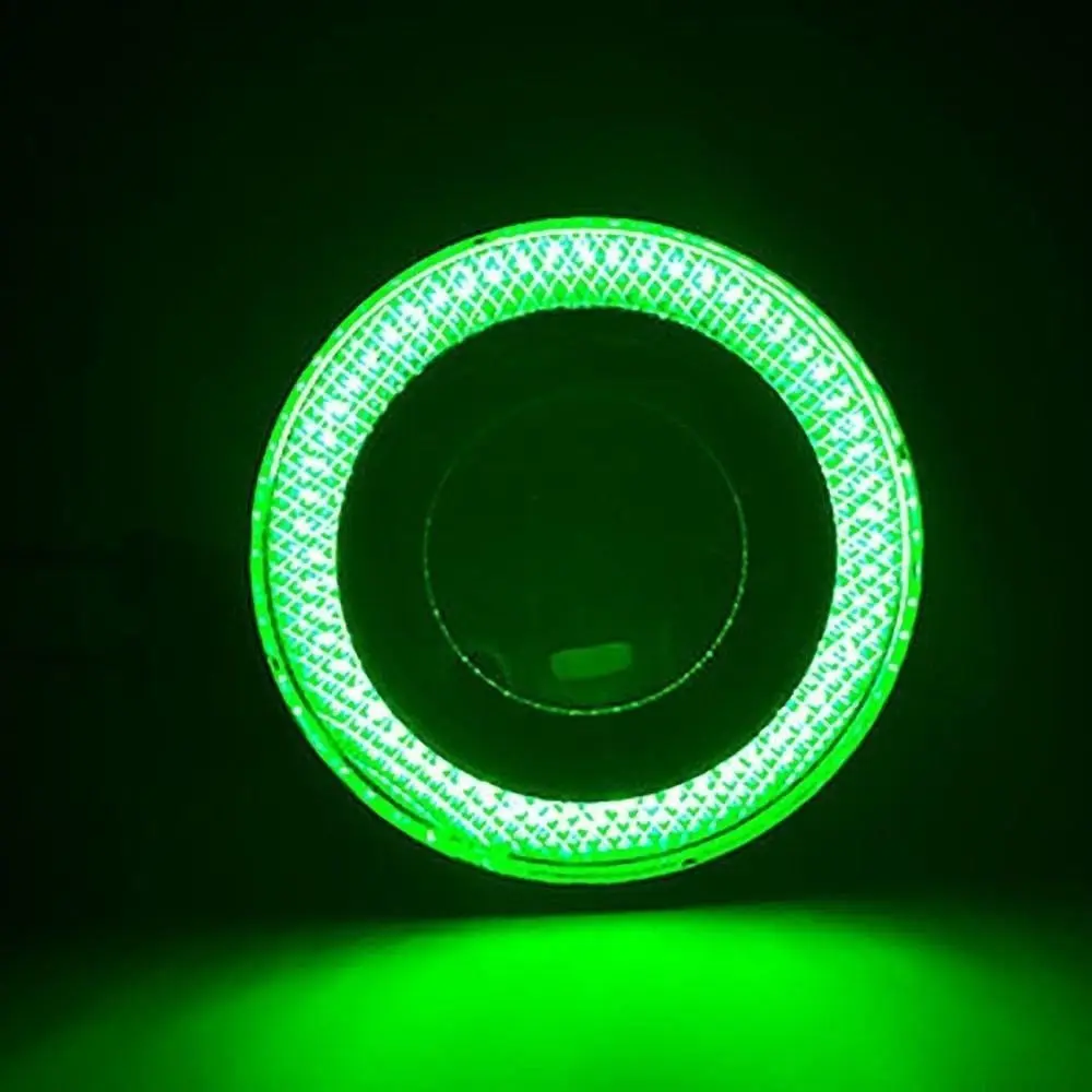 2 5 &quotАвто ангельские глазки зеленый COB Halo Кольцо объектив проектора СИД DRL