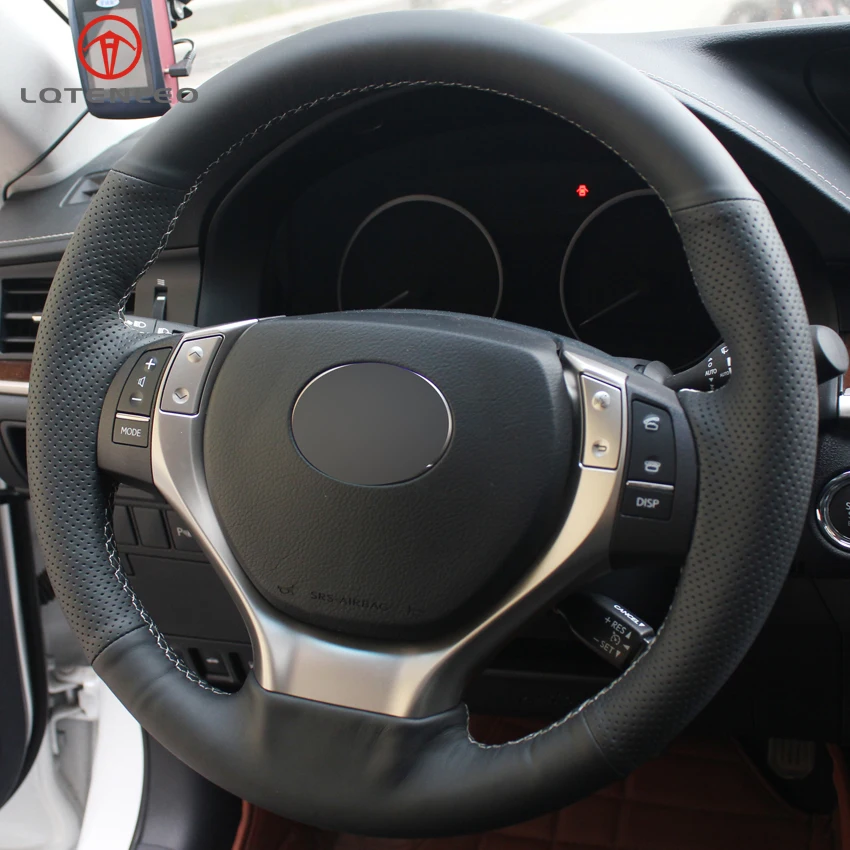 Lqtenleo черная искусственная кожа рулевого колеса автомобиля подходит для Lexus ES250 ES300h ES350 GS250 GS300h GS350 GS450h RX270 RX350