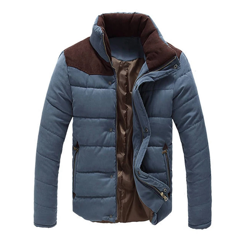

Autumn Winter Stand Collar Jacket Men Parka Quilted Padded Wadded Windbreaker Male Mens Jackets And Coat Parkas Overcoat
