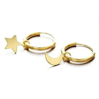 Artilady Крошечные золотые серьги-кольца для женщин, серьги, Надеваемые На ушной хрящ, маленькие серьги-кольца, ювелирное изделие, подарок - Окраска металла: E7949