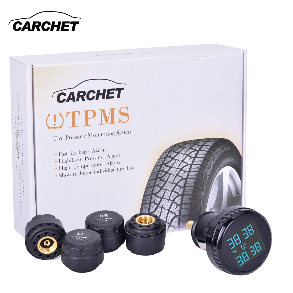 CARCHET 12В сигнализация давления в шинах TPMS Неутомимая система контроля датчик + 4