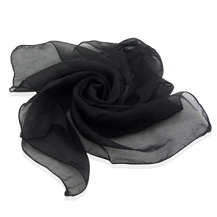 Ультра-тонкий магический шелковый шарф новая волшебная игрушка с сюрпризом шелк появляющийся для инвентарь волшебника, оптовые продажи WYQ - Цвет: Черный