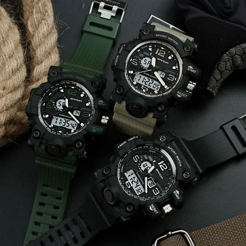Ceny SANDA Sport Watch mężczyźni Top marka luksusowe zegarki na rękę elektroniczny LED cyfrowy nadgarstek zegarki dla męski zegarek wojskowy Arny mężczyzna zegar