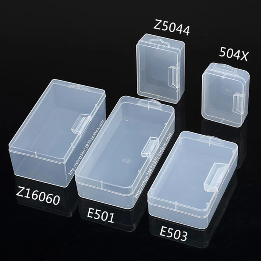 laptop tool bag Rectangular Plastic Clear Transparent Storage Electronic Parts Screw Beads Box Collection Container Organizer small tool pouch