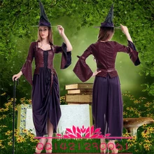 Adultos de halloween fancy dress bola vampiro cosplay ropa cosplay bruja cosplay servir