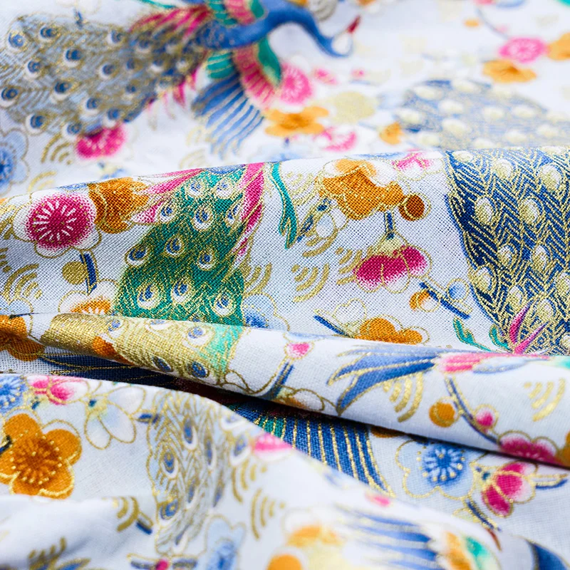 Высокое количество кимоно ткань японский стиль бронзовая фиолетовая ткань для DIY платье и домашний текстиль TJ8692-4