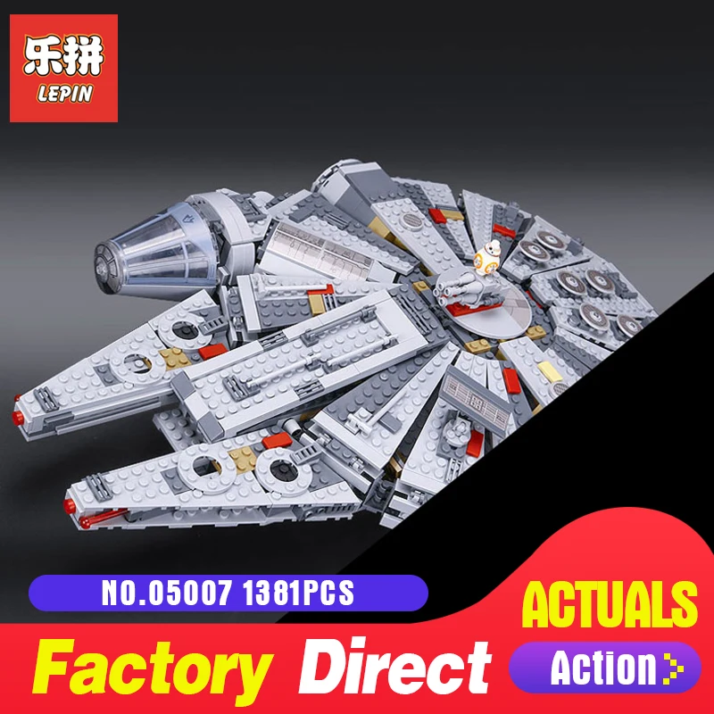 

Lepin 05007 Star Series Force Awakens Millennium Falcon Toys Building Bricks Blocks Compatible 75105 Wars Birthday Gifts LegoING