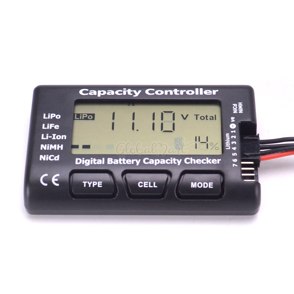 RC CellMeter-7 Digital Battery Capacity Checker LiPo LiFe Li-ion Nicd NiMH Battery Voltage Tester Checking CellMeter 7 (8)