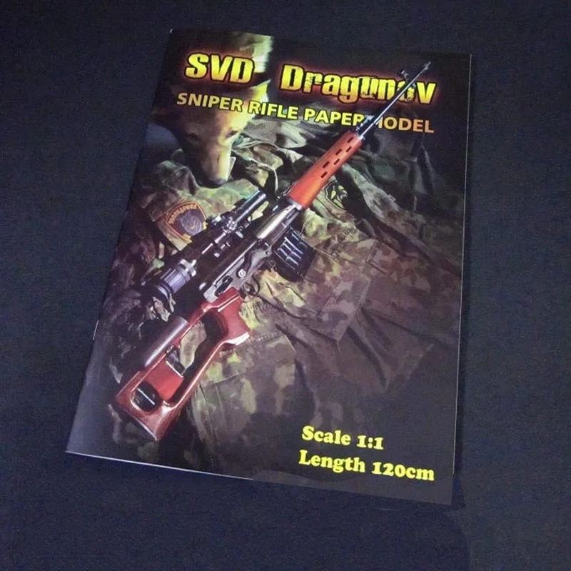 Сложности DIY для взрослых Масштаб 1:1 SVD драгунов снайперская винтовка 3D бумажный пистолет модель сборки игрушки ручной работы украшения подарки A306