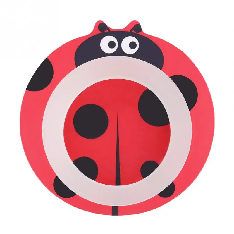 

Bamboo Fiber Bowls Cute Cartoon Baby Dishes Baby Feeding Tableware Kids Infant Toddler Portable Environmental Plate Dinnerware